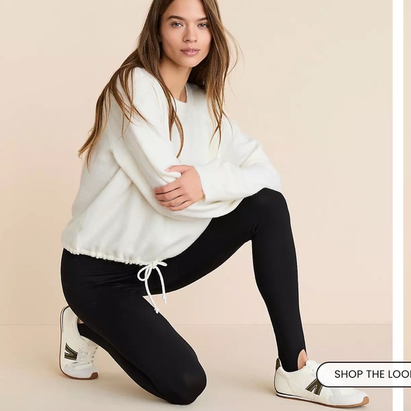 NWT LOFT navy blue stirrup pants pull-on studded accent minimalist preppy MP - Picture 10 of 10